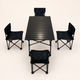 4 chairs and table set